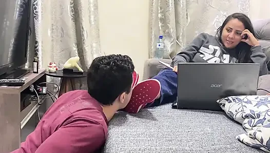 Kiffa Ignores Foot Slave While He Licks Her Sneakers Clean