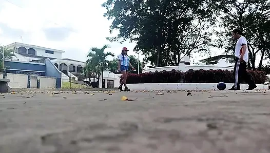 An Argentinian woman beats a European man. In the end, they have sex to satisfy their desires for the 2026 World Cup.