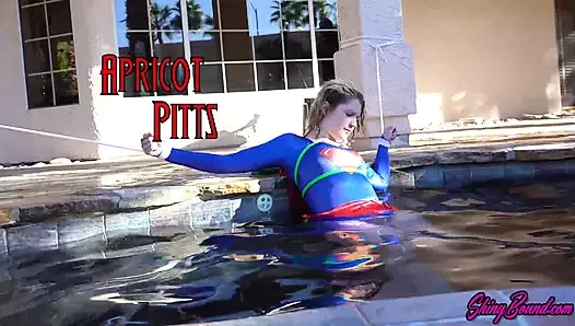 Supergirl Cosplay Water Bondage Predicament