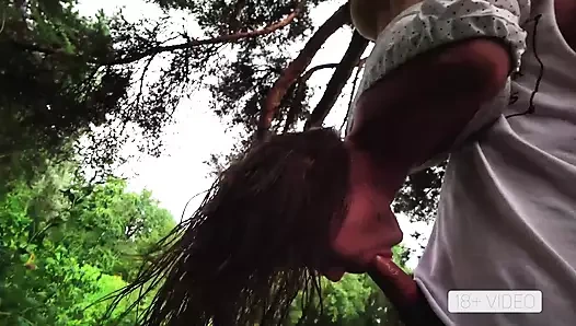 UNEXPECTED RAIN IN A PUBLIC PARK PUSHED US TO EXTREME ACROBATIC ASSFUCK