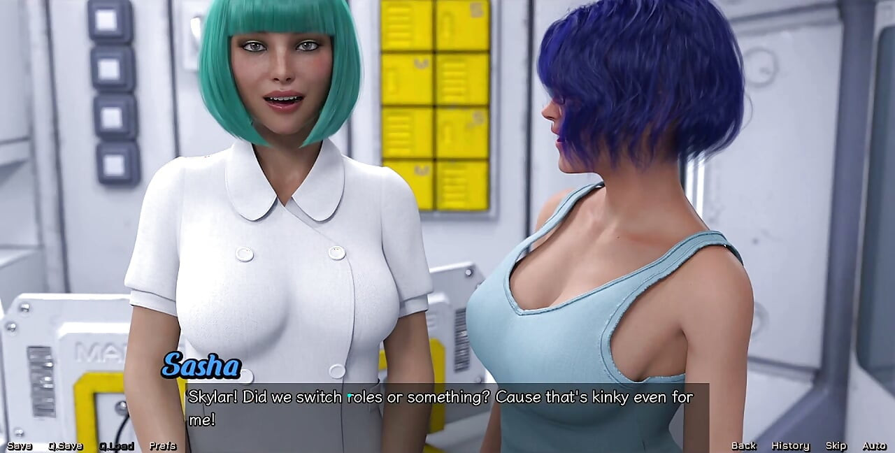 Stranded in Space - Blue Haired MILF Want Threesome with Me & Hot Busty Doctor