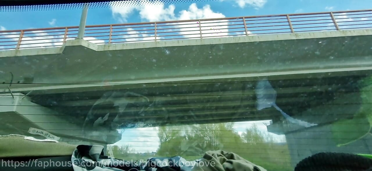 Hard fucking on the highway in the tight ass of a young student without a condom