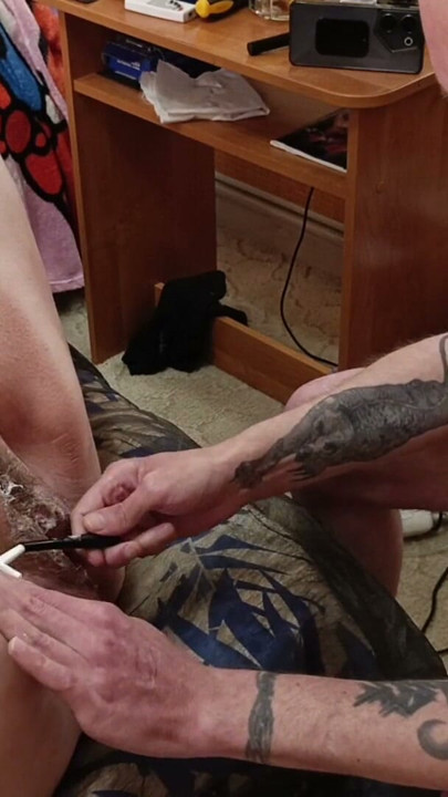 A friend asked me to shave her big hairy pussy | Clip 1