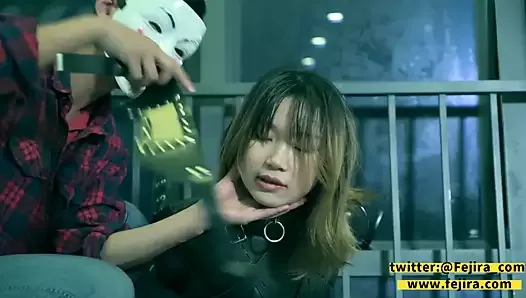 Fejira com, Girl gets leather single glove torture