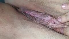 Spread and masturbating my pussy in close up