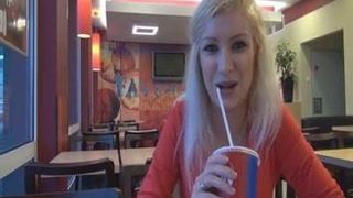 Hot Blonde Fucks Her In Public Bathroom