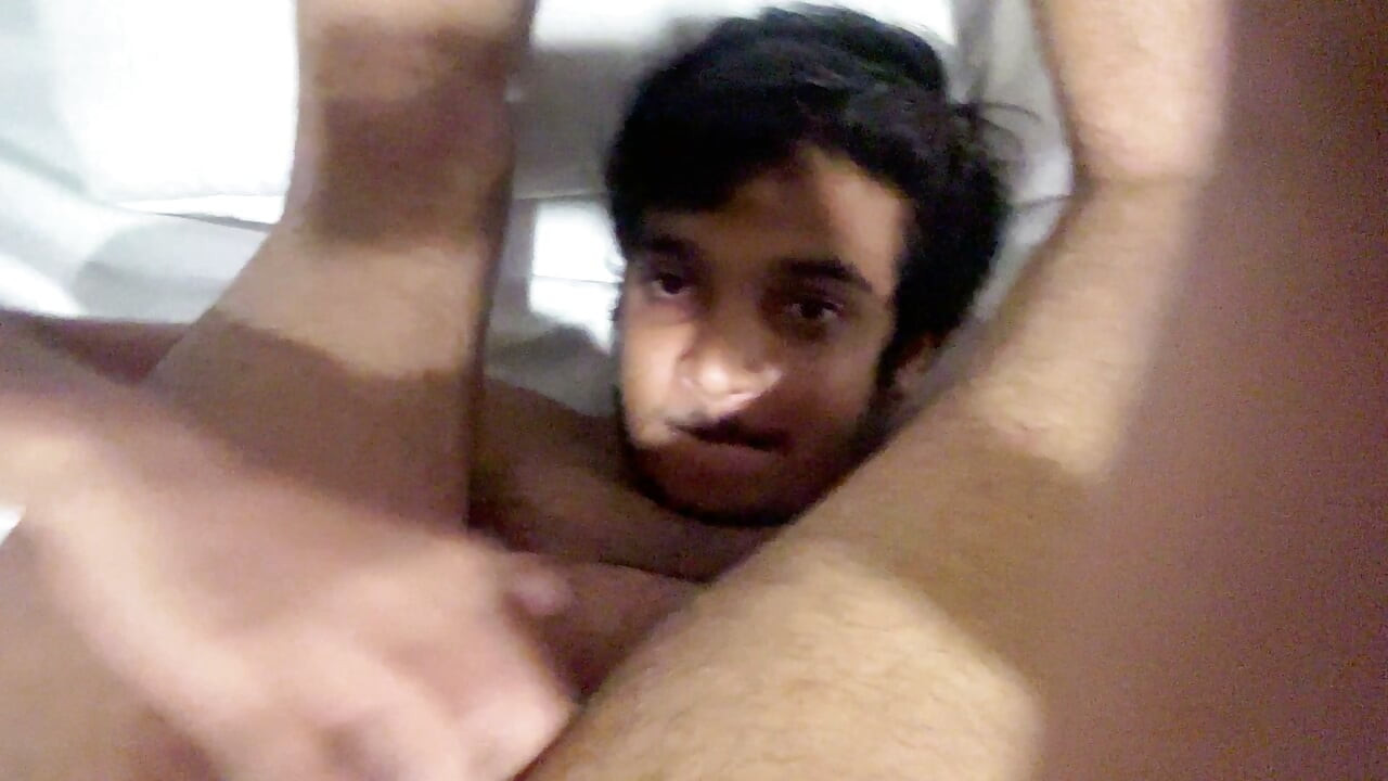 Hairy Sissy Teen Masturbates to Self-Facial
