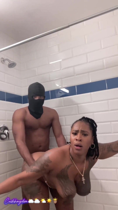Big titty big booty Sex Goddess gets fuck hard in shower! | Clip 1
