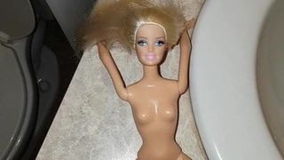 Barbie bathroom cumshot