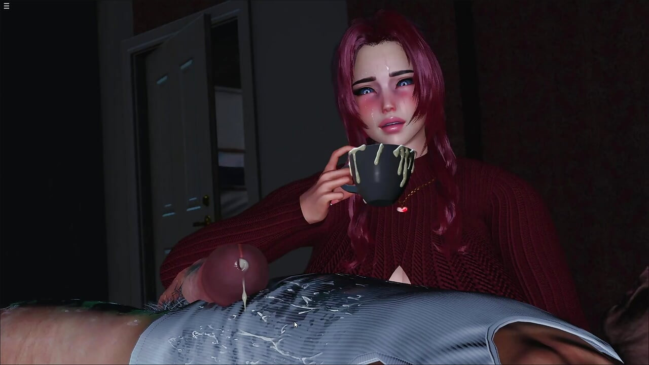 BBW Megan Collecting Her Father In law Cum With Coffee Cup