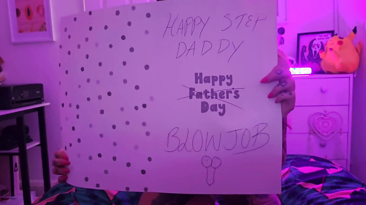 Gelukkige stiefddydag! Ik kreeg een verrassing