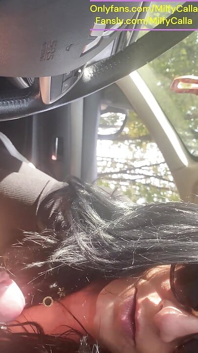 Blowjob for My Coworker in His Car - Public Parking Fun