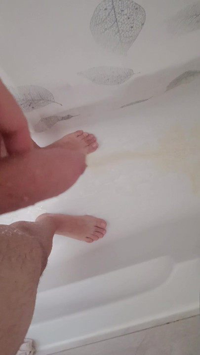 Pee in the bathroom