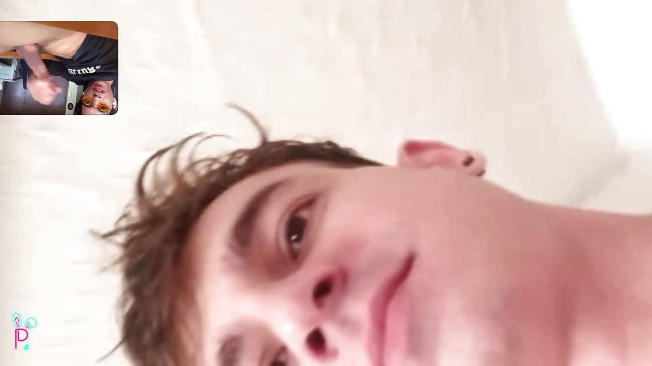 Expelling Milk with My Straight Friend by Video Call