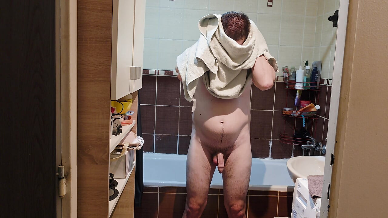 Cute Guy Takes a Quick Shower to Start His Day Fresh