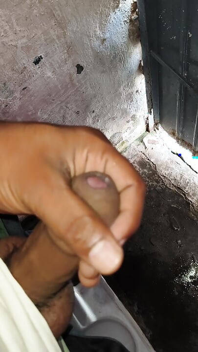A 22-year-old boy is masturbating with his fist