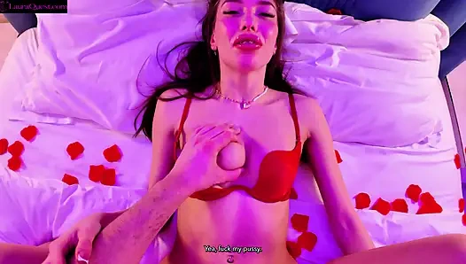 Kejutan Valentine adalah hadiahnya untukku, aku muncrat untuknya dan bikin dia crot dua kali