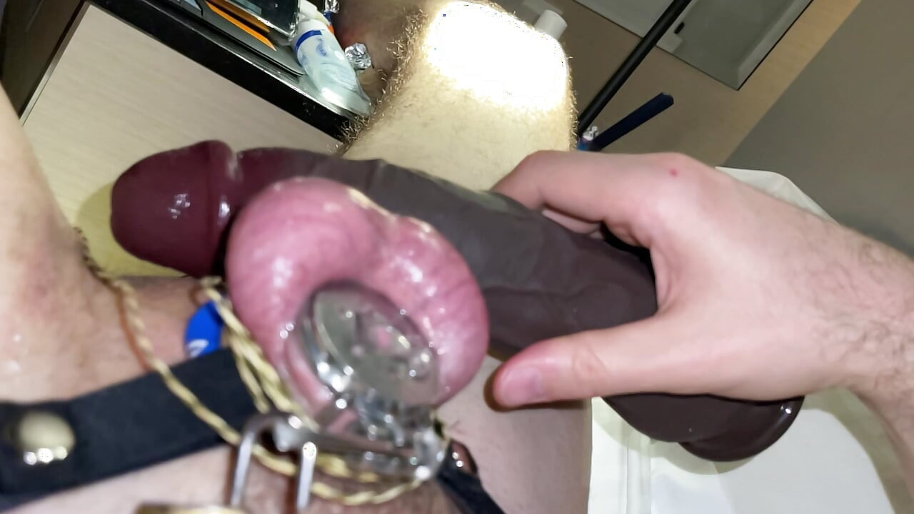 Flat Metal Cage Ball Plapping dan Ballbusting