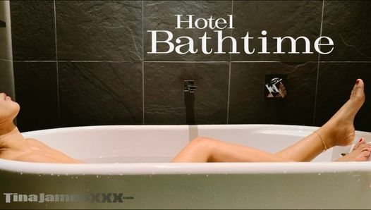 Visualização da hora do banho no hotel