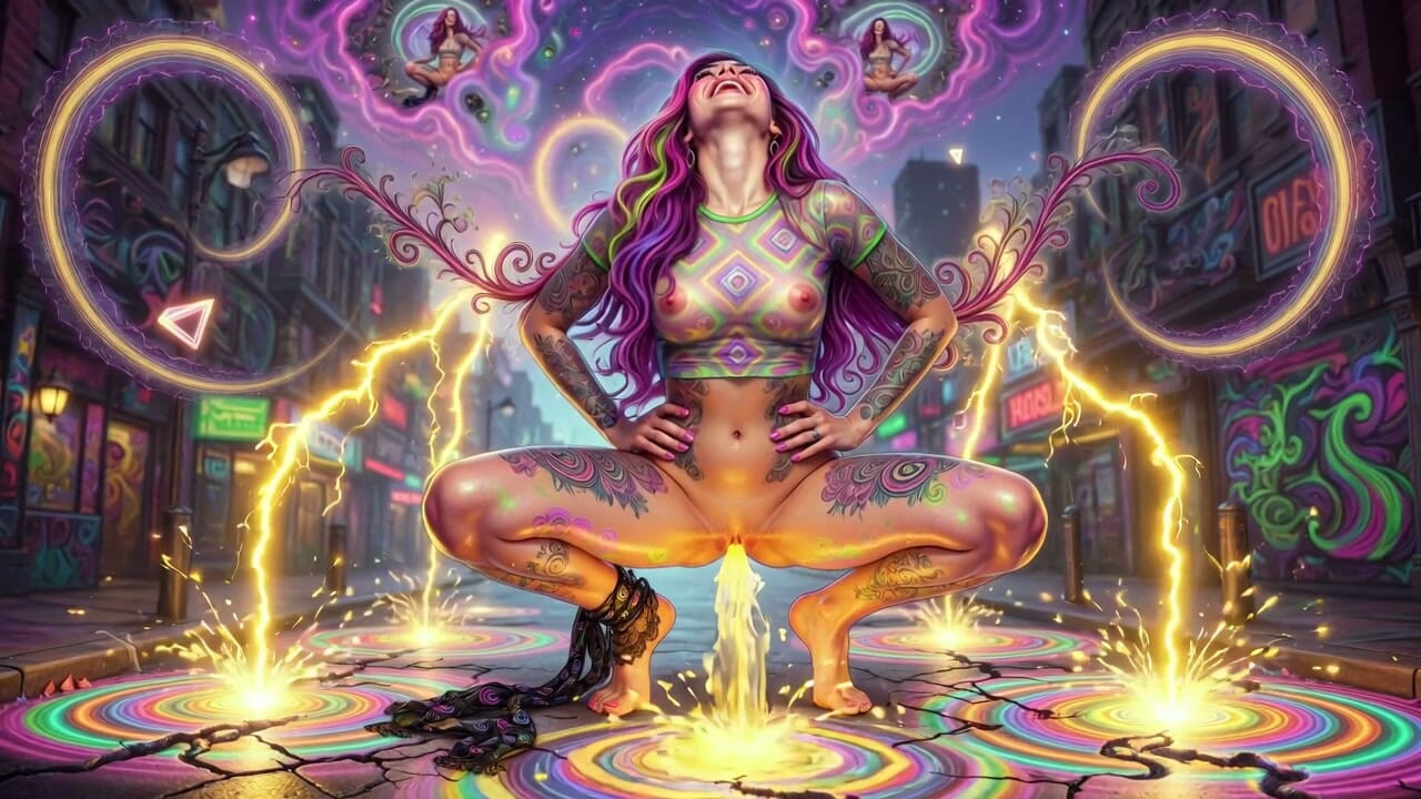 Psygirl goes pee