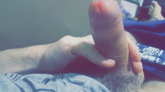 Lipe's first video showing his uncut cock and how his precum honey flows through it