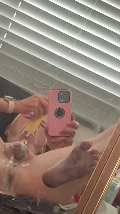Me eating whipped cream from my ass off a dildo