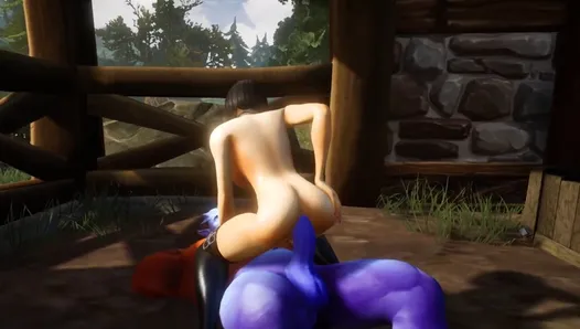 Big Blue Dick Anal : Warcraft Porn Parody