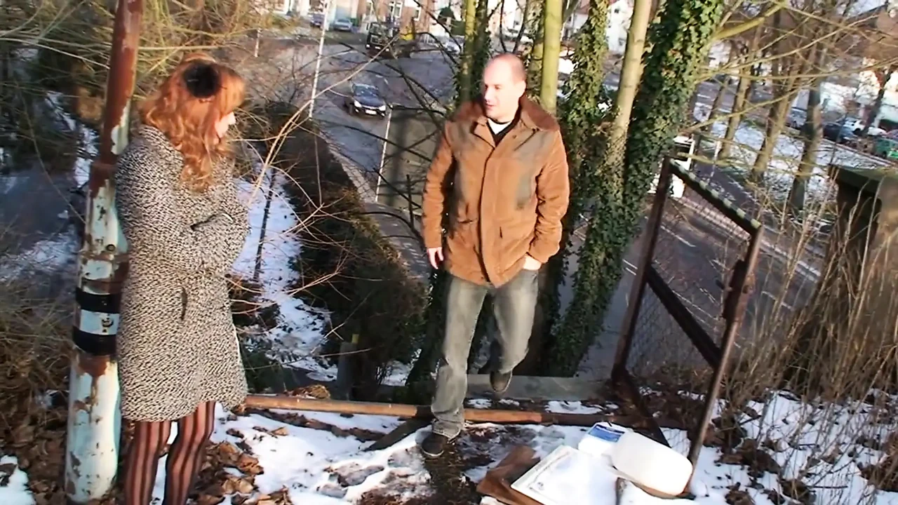 Mature woman having fun outside