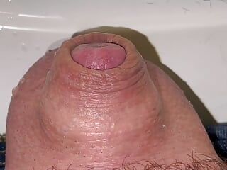 Tiny cock pissing