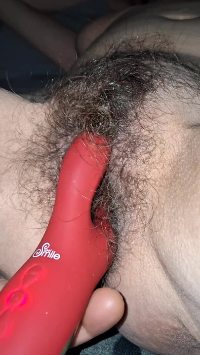 Hairy Pussy toy after creampie | Clip 1