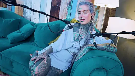 I talk about F - Fear - ASMR podcast SFW talking goth skinny girl dreadlocks tattoo model inked girl