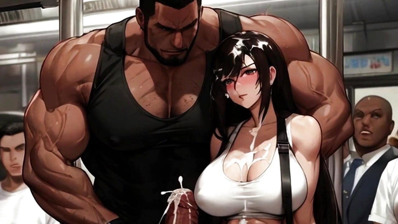Tifa loves drinking strangers cum on the Midgar train