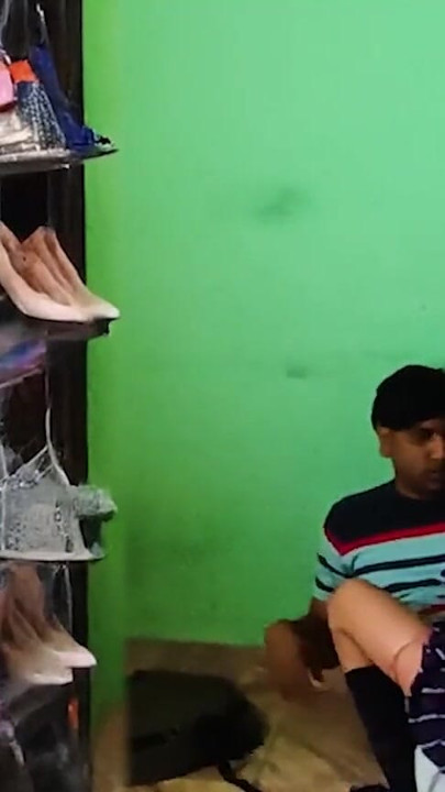 Captivating moment from "Chappal shop mein chudai"
