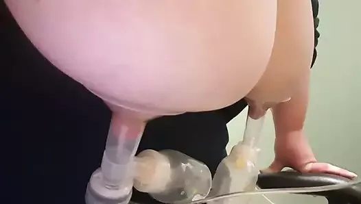 Pumping With Hanging Tits 3