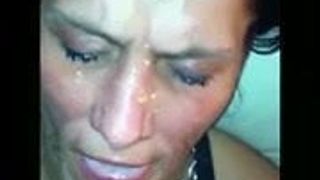 Huge facial on ex