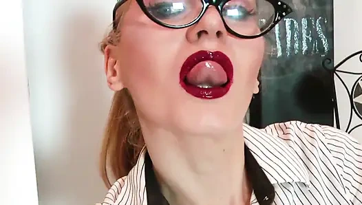 Teacher lipstick prints