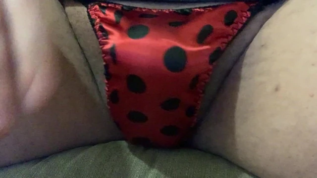Little Red Polkadot Satin Thong