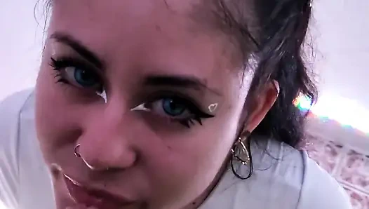 Colombian Cutie Makes Me Cum on Her Small Tits, She Loves My Cum!