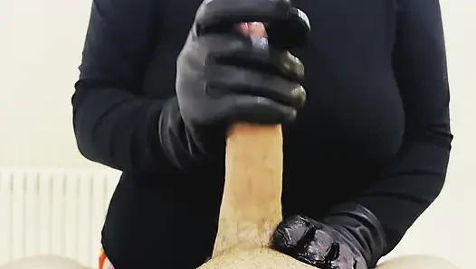 straw with gloves