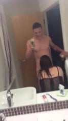 British slut sucks cock