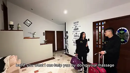 Colombian Guy I Met at the Airport Offered Me a Massage at My Hotel, We Ended up Having Sex and a Big Orgasm
