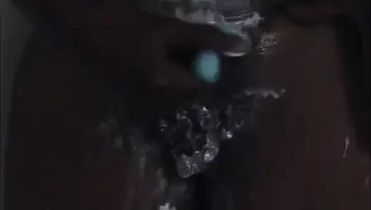 Black pussy fucking in the bathroom after pussy shaving