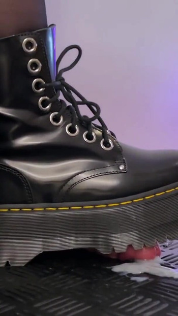 Emotional moment from "Marching in my Dr Martens - Cock Balls Crush Trample, Shoejob, CBT, Trampling, Bootjob"