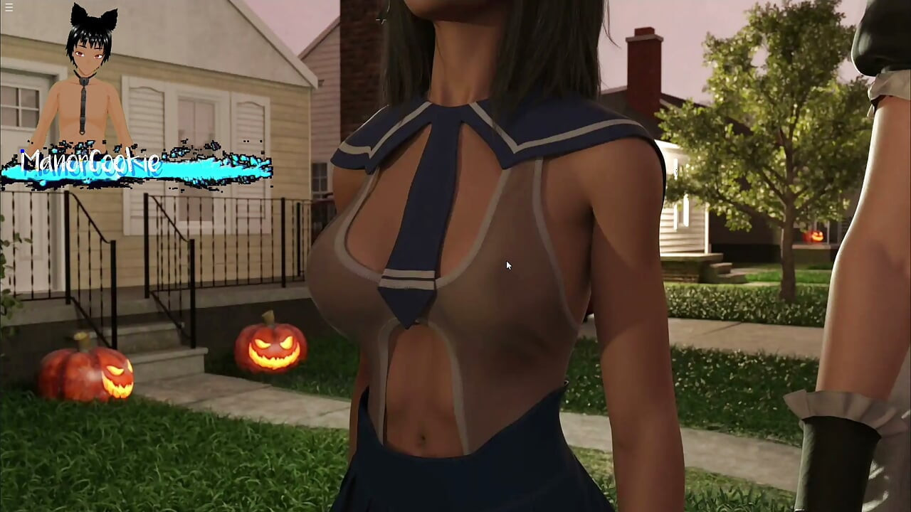 Trick Or Tease - Three beautiful ladies in costumes are hungry for some dick to lick, taste, suck and fuck