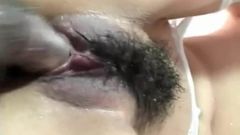 Hitomi ikeno в панчохах has hairy nooky licked and fucked
