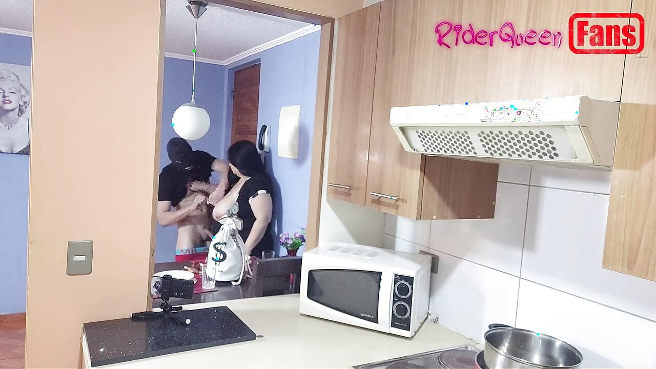 Videos for Fans: a Masked Young Man Fucks Me in the Kitchen