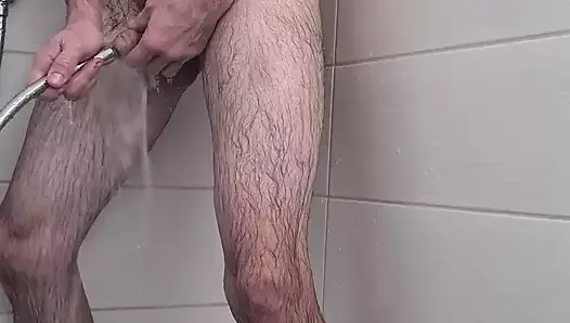 Filling bladder with water and piss and cum