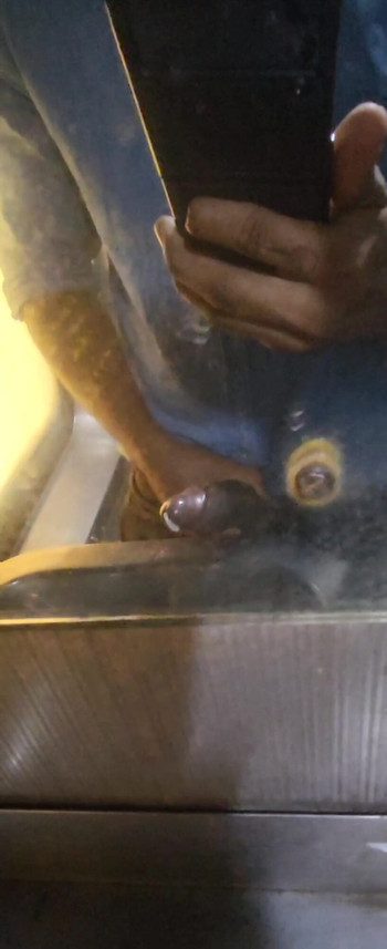 Key moment from "Desi guy jerking off in public train"
