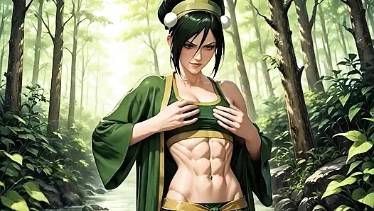 Sokka, avatar yokken Toph Beifong tarafından ormanda sevişiyor