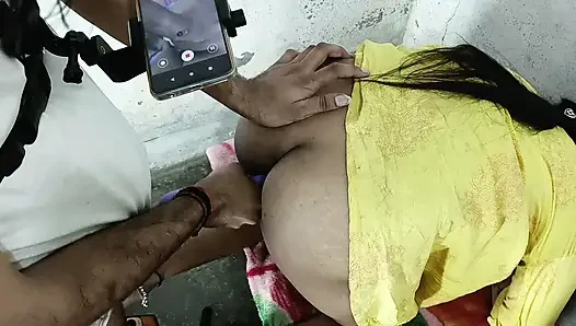 Double dildo in ass to fuck big ass Hindi audio doggy style anal